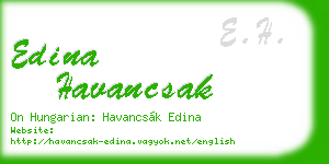 edina havancsak business card